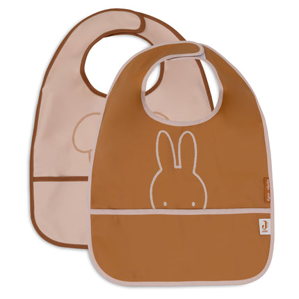 <tc>Jollein</tc> Lätzchen Wasserdicht Miffy Peekaboo Wild Rose 2tlg.