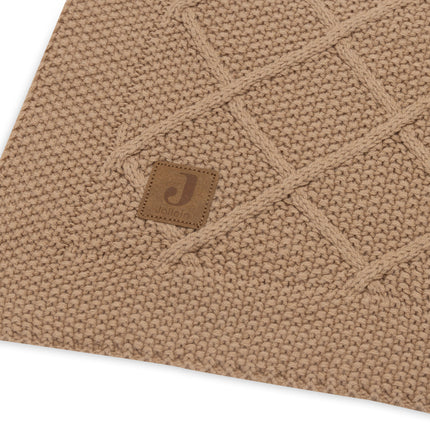 <tc>Jollein</tc> Wiegendecke Check Knit Biscuit 75 X 100 cm