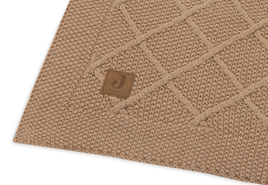 <tc>Jollein</tc> Bettdecke Bettgestell 100X150Cm Check Knit Biscuit