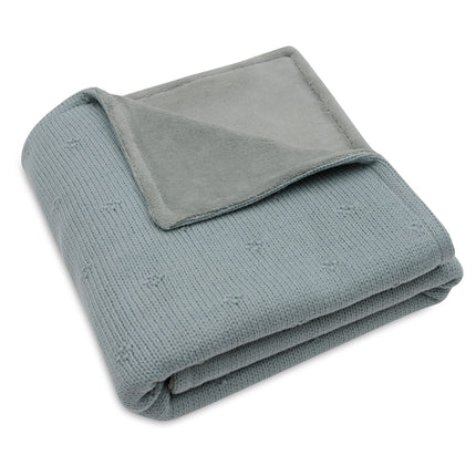 <tc>Jollein</tc> Wiegendecke Cosy Knit Sea Green/Velvet 75X100 Cm