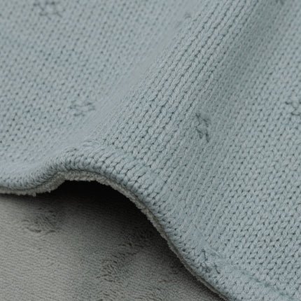 <tc>Jollein</tc> Wiegendecke Cosy Knit Sea Green/Velvet 75X100 Cm