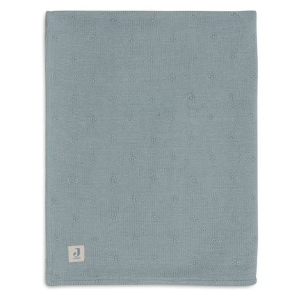 <tc>Jollein</tc> Wiegendecke Cosy Knit Sea Green/Velvet 75X100 Cm