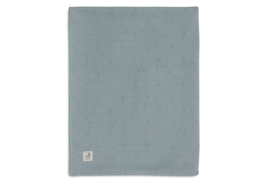 <tc>Jollein</tc> Wiegendecke Cosy Knit Sea Green/Velvet 75X100 Cm