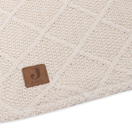 <tc>Jollein</tc> Wiegendecke Check Knit Oatmeal/Teddy Fleece 75 X 100 Cm