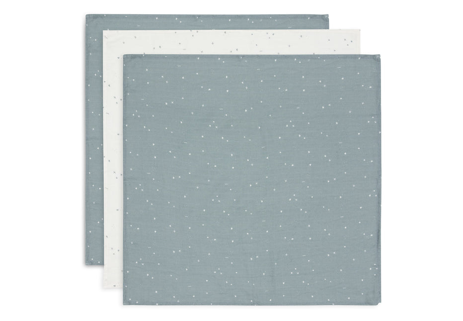 <tc>Jollein</tc> Hydrofiltertuch Twinkling Sea Green 70X70 cm 3Stk.