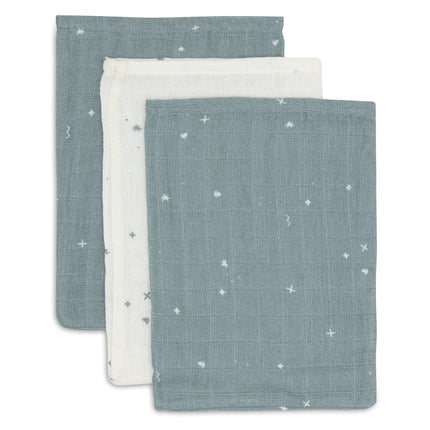 <tc>Jollein</tc> Waschlappen Twinkling Sea Green 15 X 20 cm 3tlg.