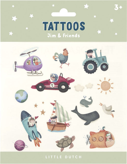 <tc>Little Dutch</tc> Temporäre Tattoos Jim und Freunde