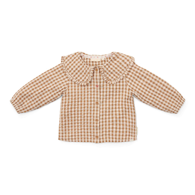 Little Dutch Winterbluse für Kleinkinder, Mädchen, braun kariert