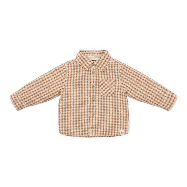 Little Dutch Winterbluse für Kleinkinder, Jungen, braun kariert