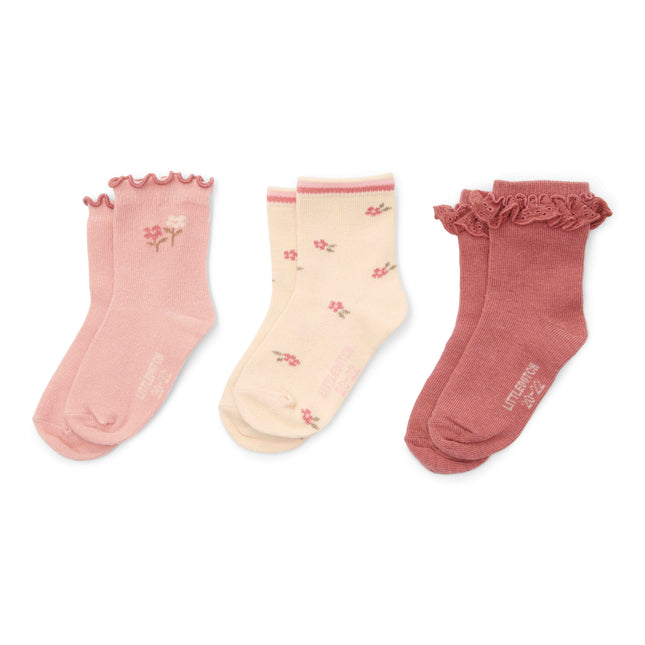 Little Dutch Wintersocken für Kleinkinder, Mädchen, 3er-Pack, mehrfarbig