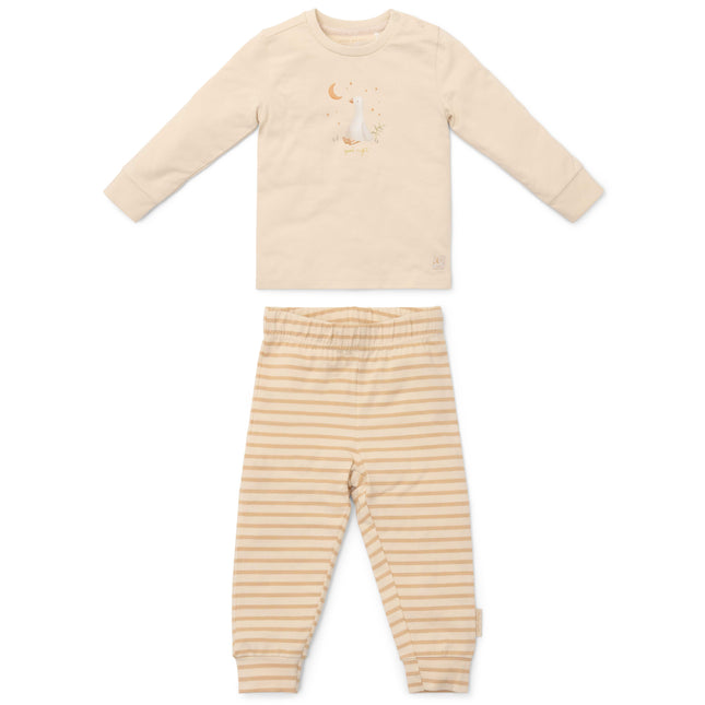 Little Dutch Zweiteiliger Pyjama mit natürlichen Streifen