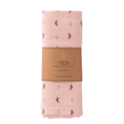 <tc>Fresk</tc> Swaddle 120x120 cm Seepferdchen