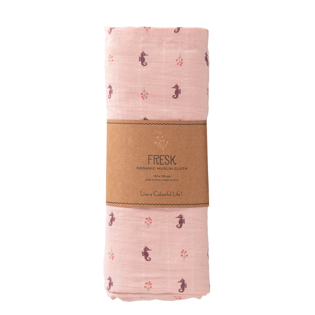 <tc>Fresk</tc> Swaddle 120x120 cm Seepferdchen