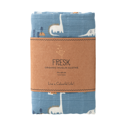 <tc>Fresk</tc> Swaddle Set 2 Stück. 70x60 cm Dino