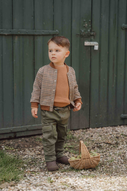 Little Dutch Winterweste für Kleinkinder, Jungen, grün kariert