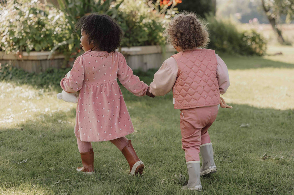 Little Dutch Winterkleid für Kleinkinder, Mädchen, langärmelig, warme Rosenblumen