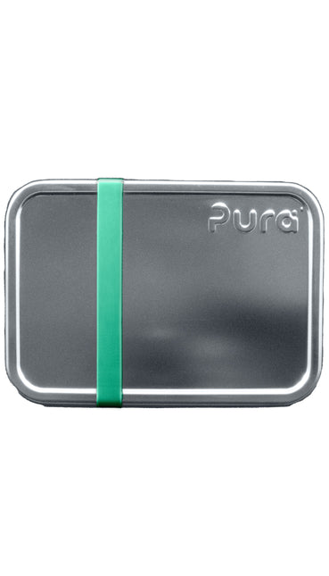 <tc>Pura</tc> Edelstahl Lunchbox groß + Silikonband Moos