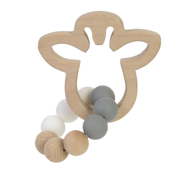 BamBam Bijtring Houten Giraffe Bijtring - BamBam - Babywinkel - 8711811096619