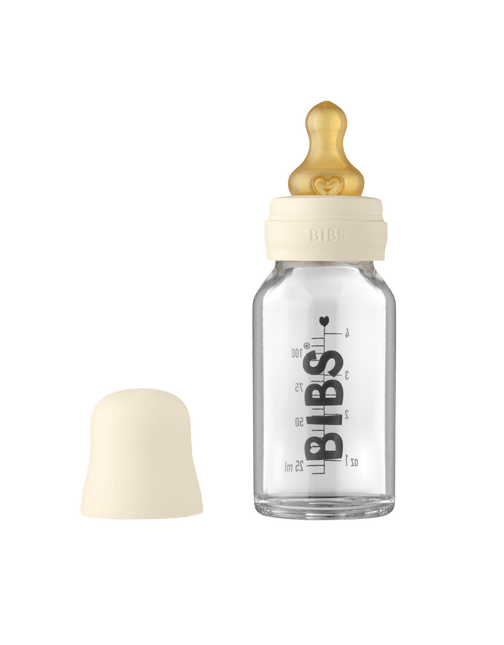 BIBS Babyfles Glas 110ml Ivory - BIBS - Babywinkel - 5713795220885