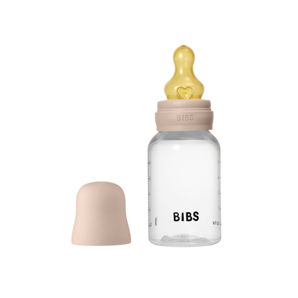 <tc>BIBS</tc> Babyflasche Rund Latex 150ml Slow Flow Blush