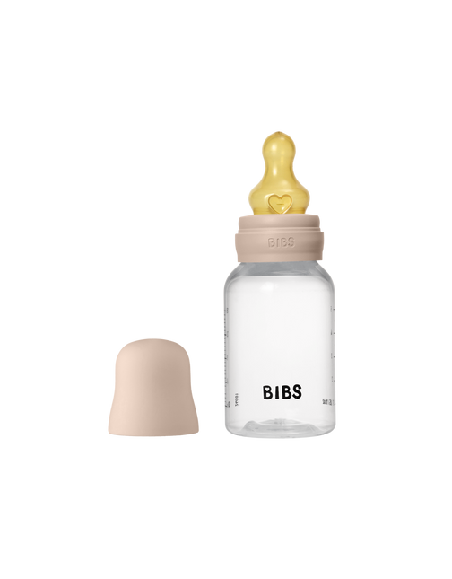 <tc>BIBS</tc> Babyflasche Rund Latex 150ml Slow Flow Blush