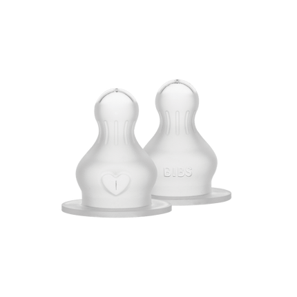 BIBS Flesspeen Rond Silicone 2St Fast Flow - BIBS - Babywinkel - 5713795265299