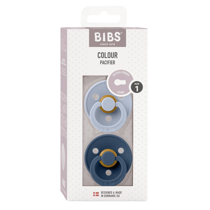 BIBS Speen Maat 1 Dusty Blue/ Steel Blue 2St - BIBS - Babywinkel - 5713795248759