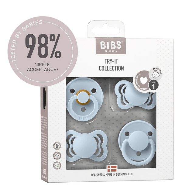 BIBS Speen Maat 1 Testpakket Baby Blue - BIBS - Babywinkel - 5713795222889