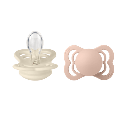 BIBS Speen Maat 2 Ivory/Blush Supreme Silicone 2st - BIBS - Babywinkel - 5713795209668