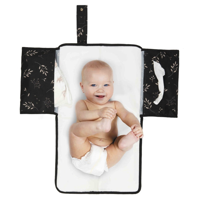 Dooky Verschoningsmat 3 In 1 Romantic Leaves Black - Dooky - Babywinkel - 5038278011669