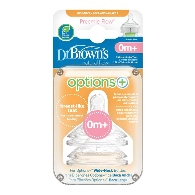 Dr. Brown's Options + Speen Prematuur Brede halsfles - Dr. Brown's - Babywinkel - 072239317525