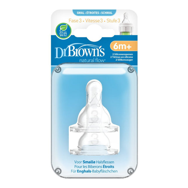 Dr. Brown's Speen fase 3standaardfles 6m+ 2st - Dr. Brown's - Babywinkel - 072239305072