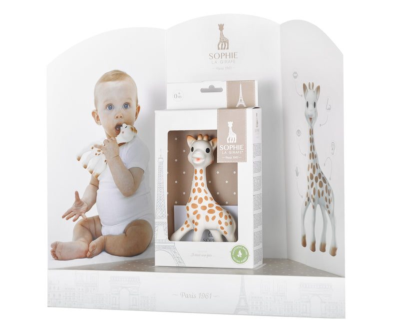 Sophie de Giraf Beißring Giraffe in weißer Geschenkbox