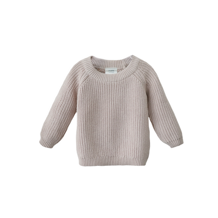 Mushie Baby Pullover Chunky Knit Beige