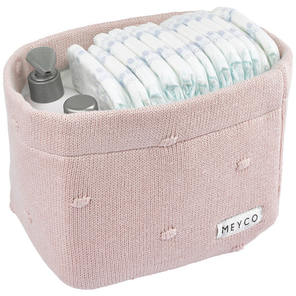 Meyco Warenkörbchen Kleine Mini-Knoten Soft Pink