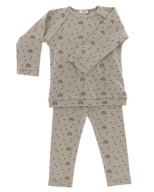 Snoozebaby Baby-Pyjama Smokey Green Rainbow