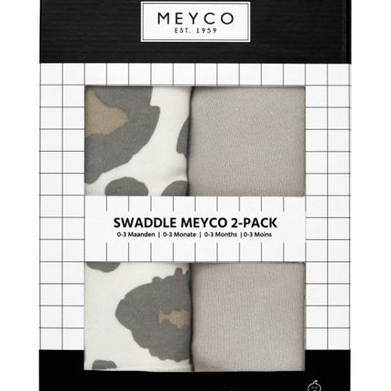 Meyco Puckdecke Panther/Uni Grau 2tlg