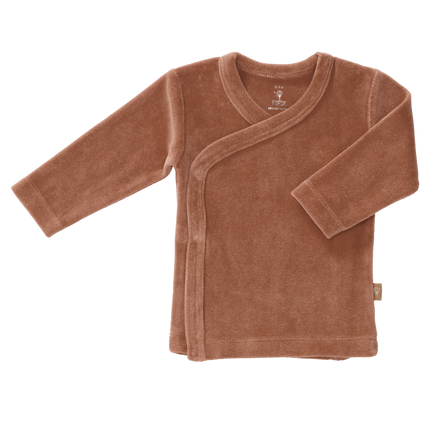 Fresk Wickel-Cardigan Velours Twany Brown