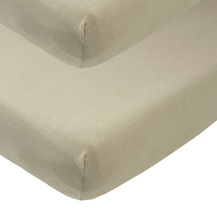 Meyco Spannbetttuch Jersey 2St 60X120 Taupe