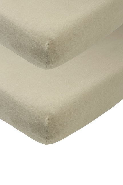 Meyco Spannbetttuch Jersey 2St 60X120 Taupe