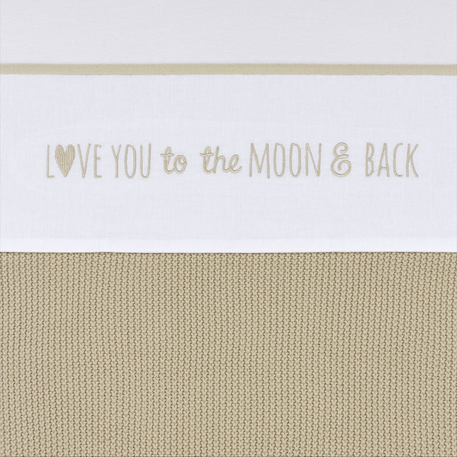 Meyco Bettlaken Love You To The Moon & Back Sand 100X150cm