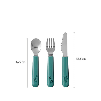 Mepal Baby-Besteck-Set Mio 3-teilig Deep Turquoise