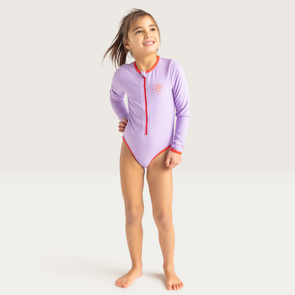 <tc>Swim Essentials</tc> Badeanzug Kind Lila Lange Ärmel