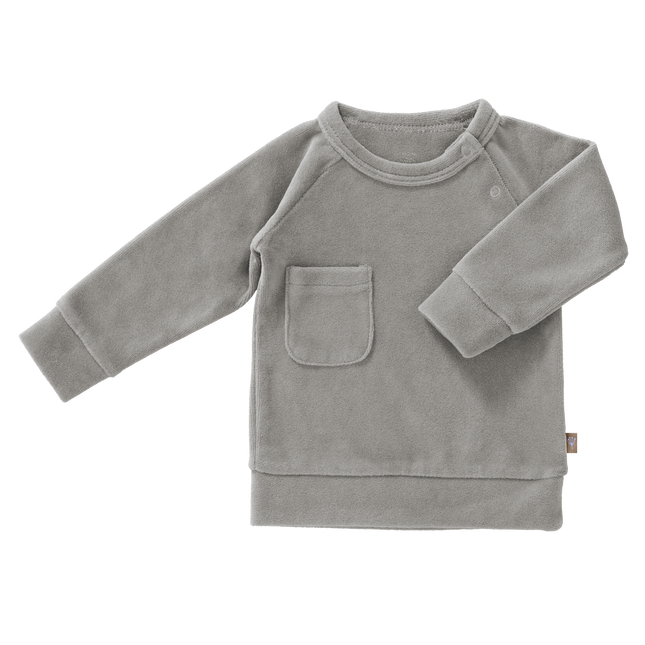 Fresk Babypullover Velours Paloma Grey