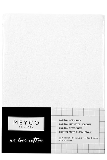 Meyco Spannbetttuch Molton Stretch 50X90 Weiß