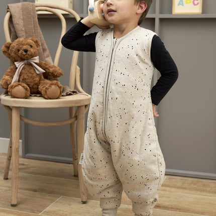 Meyco Schlafsack Baby Rib Mini Spot Winter Pullover Sand Melange