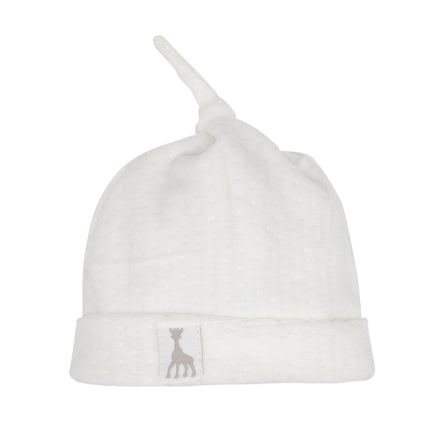 <tc>Sophie de Giraf</tc> Baby Mütze Velours Off White