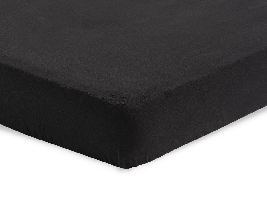 Jollein Spannbetttuch Jersey Schwarz 60x120cm