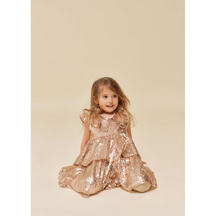 Konges Slojd Babykleid Starla Pailletten S Gold Blush