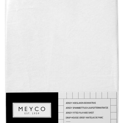 Meyco Spannbettlaken, Jersy-Box-Matratze, Weiß, 75 x 95 cm